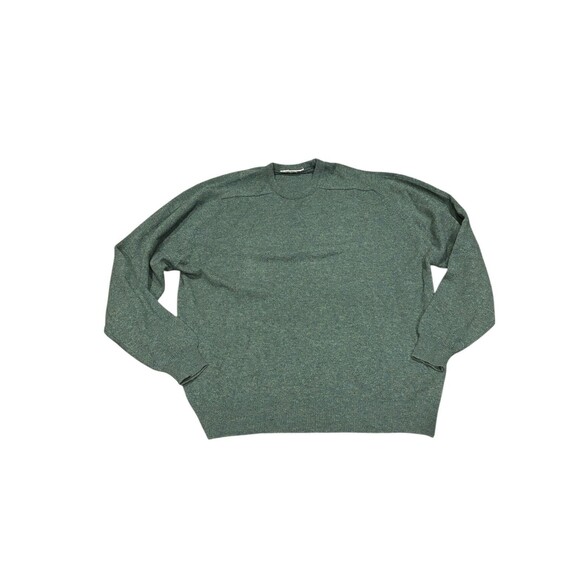 washable wool green Sweater Pullover large layering cozy outdoor office academia - Picture 1 of 7